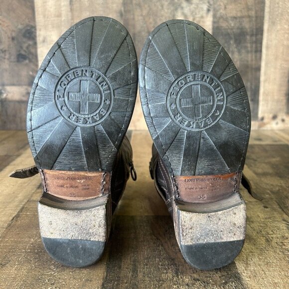 Fiorentini Baker Side Zip Ankle Brown Boots Womens EUR 35 US 5 - Picture 2 of 12